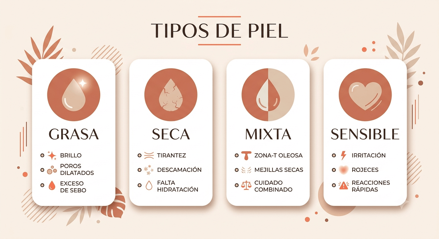 rutina según tipo de piel infografía