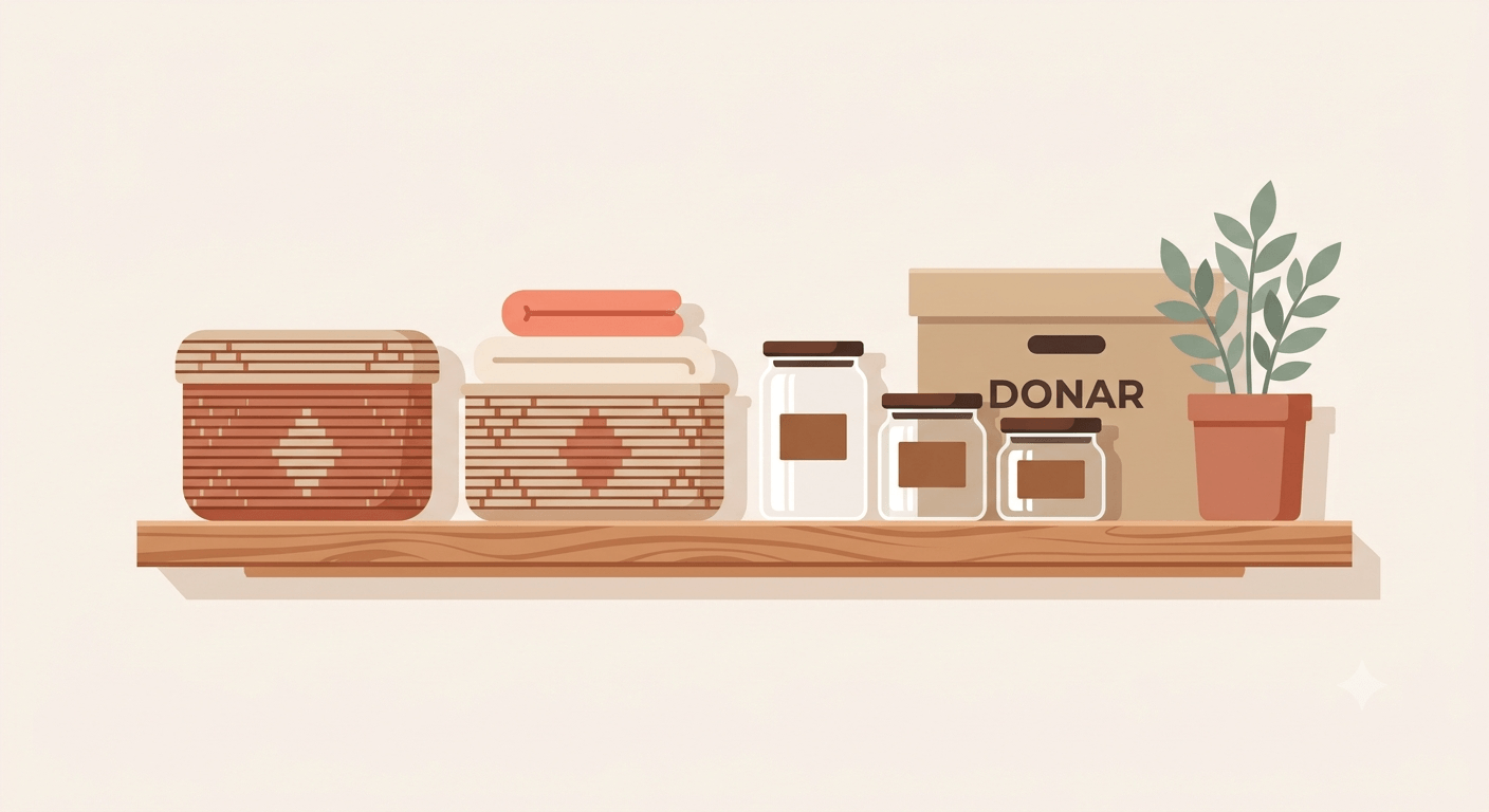 organizar la casa canastas y cajas de donación