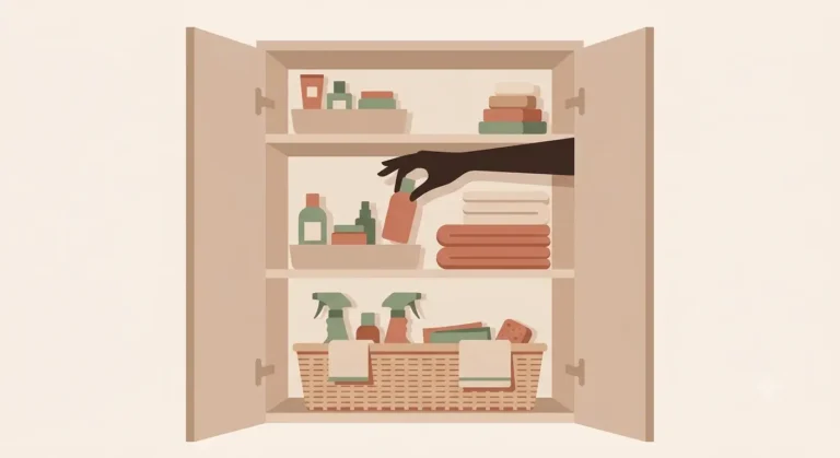 organizar-el-baño-productos-y-toallas
